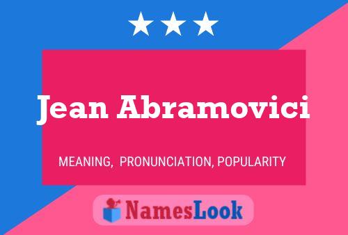 Jean Abramovici 名字海报