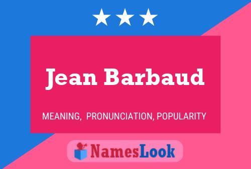 Jean Barbaud 名字海报