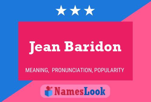 Jean Baridon 名字海报