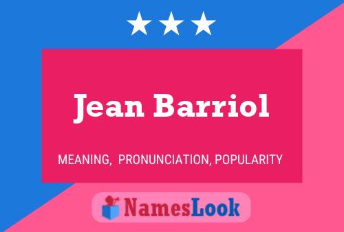 Jean Barriol 名字海报