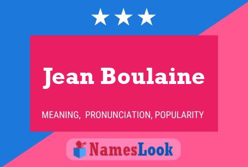 Jean Boulaine 名字海报