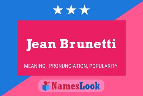 Jean Brunetti 名字海报