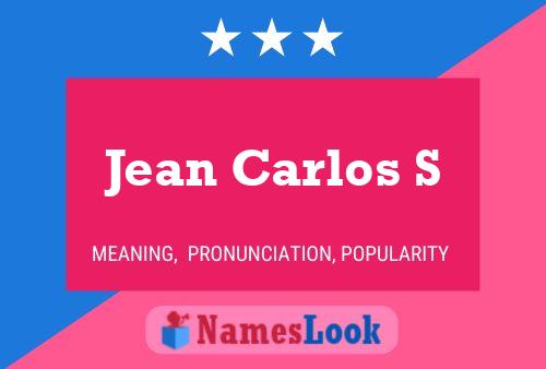 Jean Carlos S 名字海报