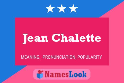 Jean Chalette 名字海报