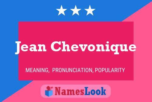 Jean Chevonique 名字海报