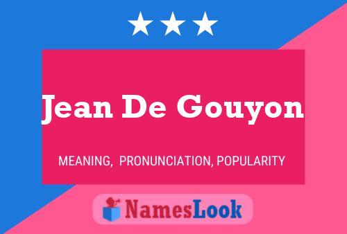 Jean De Gouyon 名字海报