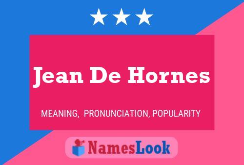 Jean De Hornes 名字海报