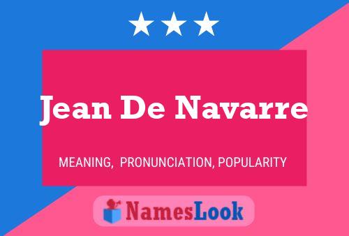 Jean De Navarre 名字海报