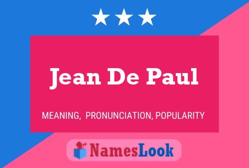 Jean De Paul 名字海报