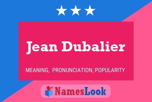 Jean Dubalier 名字海报