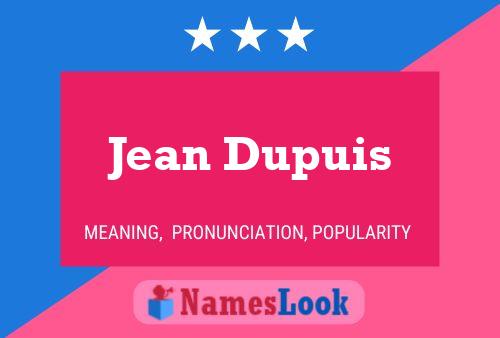 Jean Dupuis 名字海报