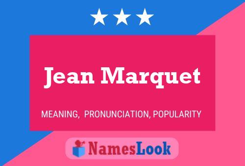 Jean Marquet 名字海报