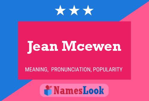 Jean Mcewen 名字海报