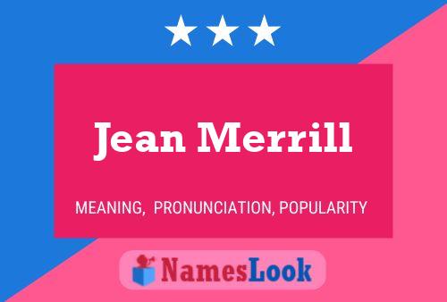 Jean Merrill 名字海报