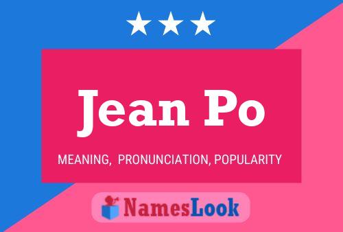 Jean Po 名字海报