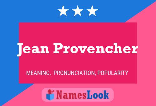 Jean Provencher 名字海报