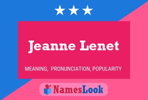 Jeanne Lenet 名字海报