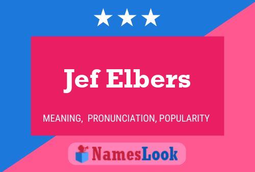 Jef Elbers 名字海报