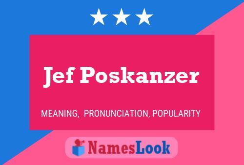 Jef Poskanzer 名字海报