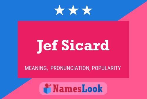 Jef Sicard 名字海报