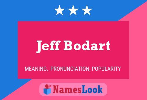 Jeff Bodart 名字海报