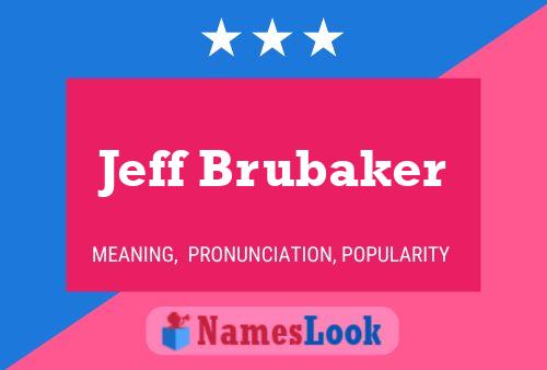 Jeff Brubaker 名字海报