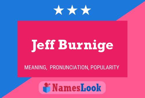 Jeff Burnige 名字海报