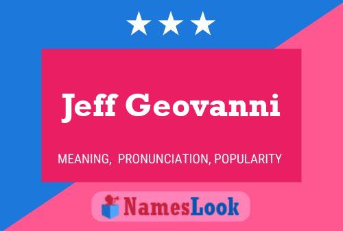 Jeff Geovanni 名字海报