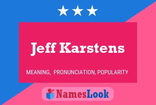 Jeff Karstens 名字海报