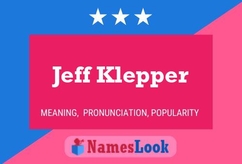 Jeff Klepper 名字海报