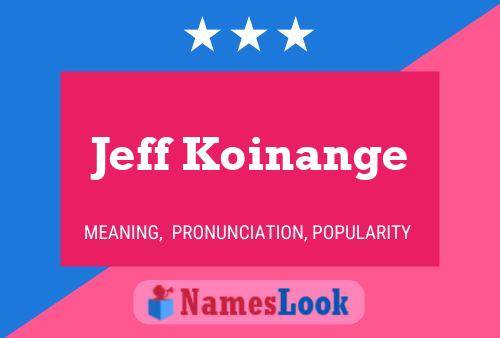 Jeff Koinange 名字海报