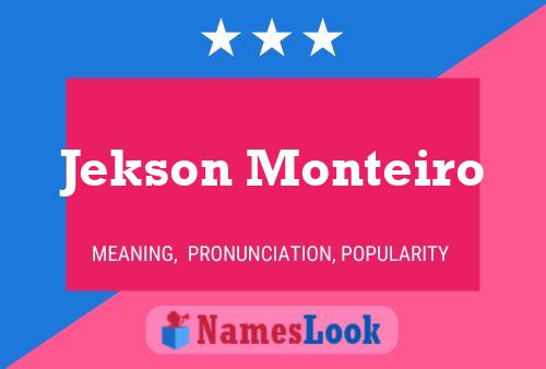 Jekson Monteiro 名字海报