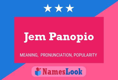 Jem Panopio 名字海报