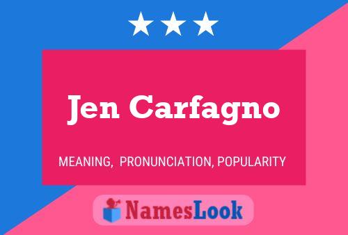 Jen Carfagno 名字海报