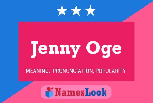 Jenny Oge 名字海报