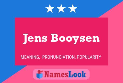 Jens Booysen 名字海报