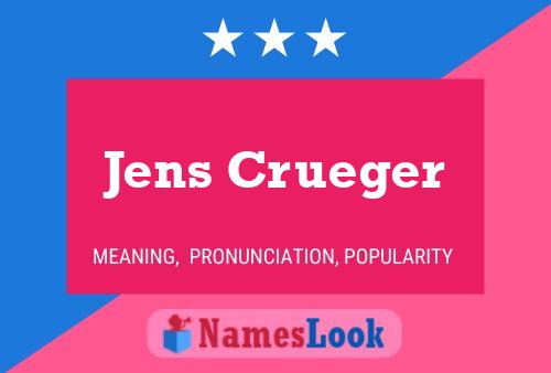 Jens Crueger 名字海报