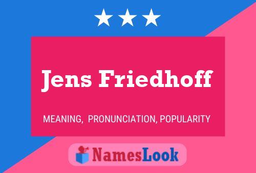 Jens Friedhoff 名字海报