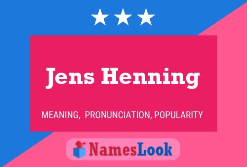 Jens Henning 名字海报