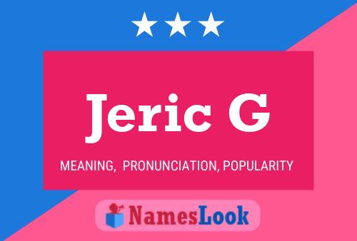 Jeric G 名字海报