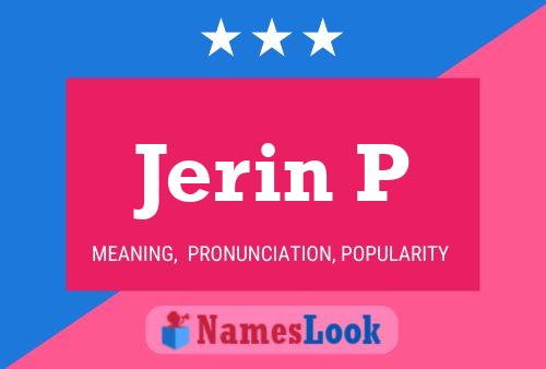 Jerin P 名字海报