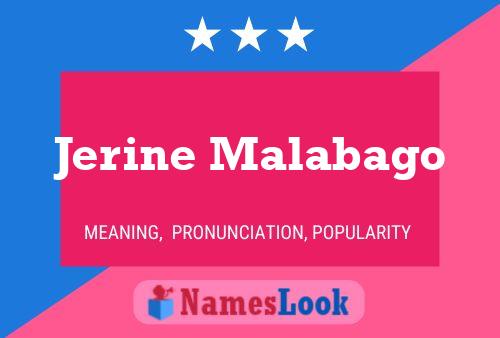 Jerine Malabago 名字海报