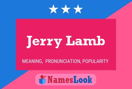 Jerry Lamb 名字海报