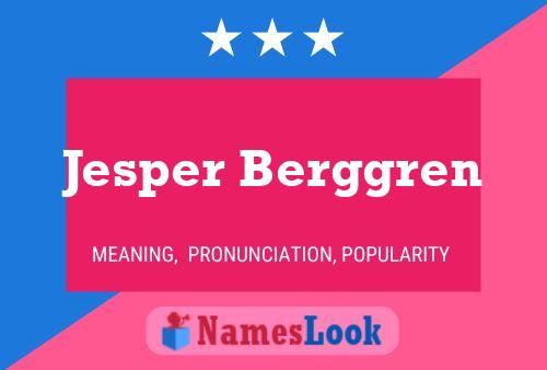 Jesper Berggren 名字海报