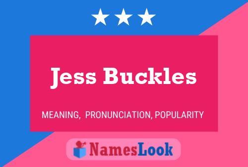 Jess Buckles 名字海报