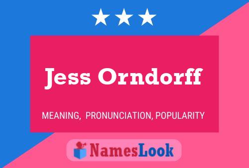 Jess Orndorff 名字海报