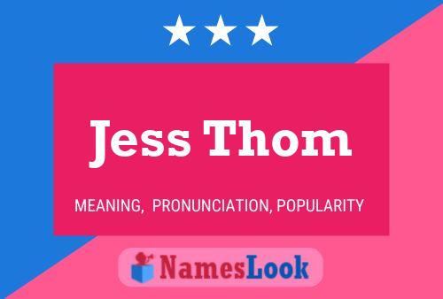 Jess Thom 名字海报