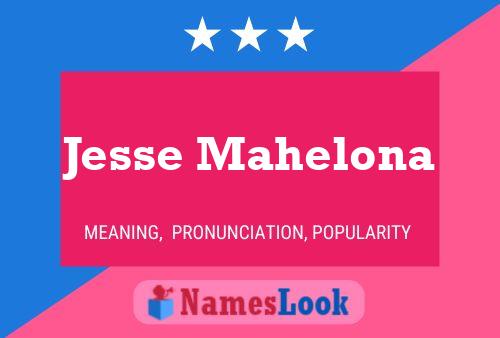 Jesse Mahelona 名字海报