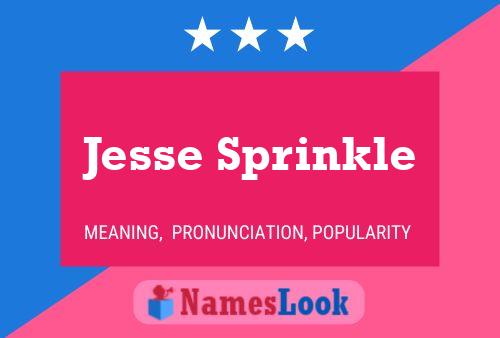 Jesse Sprinkle 名字海报