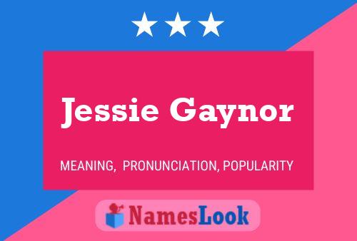 Jessie Gaynor 名字海报